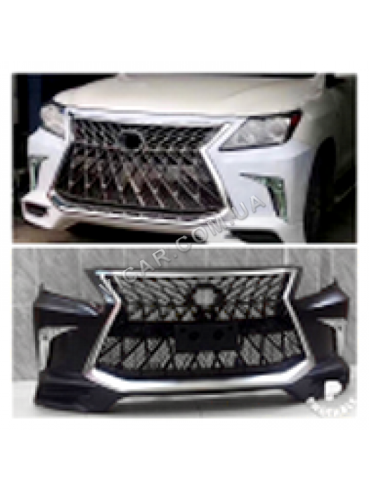 Бампер передний с решеткой и ПТФ Lexus LX 570 (12+)